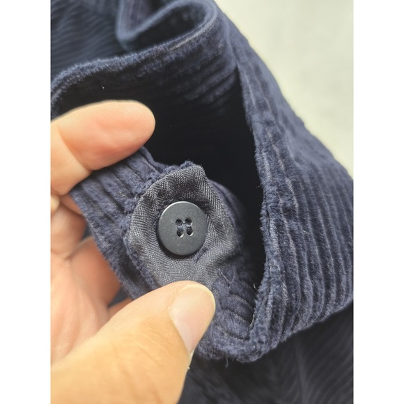 Talbots Skirt Womens 12 Navy Blue Corduroy Pockets Casual Career - Picture 10 of 10